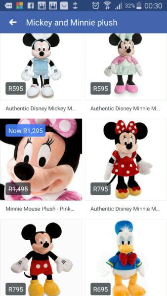 Minnnie and Mickey Mouse plush