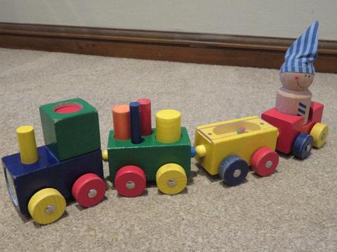 High quality toys: Two Wooden Trains