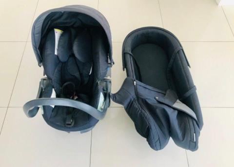 Stokke Car seat & Basinet that fit on Stokke Pram