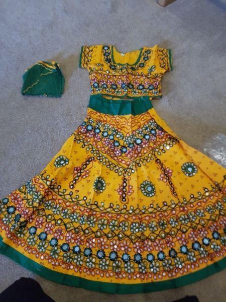 3 piece Gopi Indian Dancing Outfits for sale