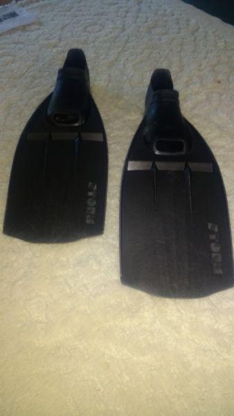 Swimming flippers used for professional training