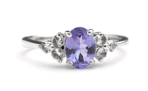 Sterling Silver Tanzanite engagement ring from Sterns