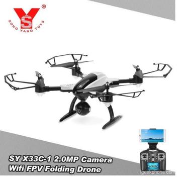 SONGYANG X33C FOLDING DRONE with PARTS( BLADES GUARDS), WIFI FPV QUADCOPTER