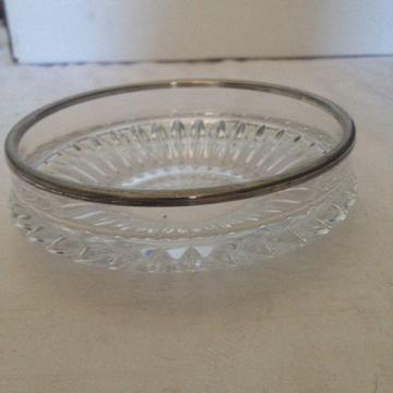 Glass Bowl with Silver