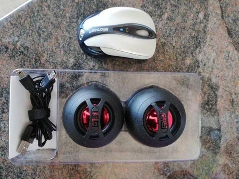 Microsoft Bluetooth Mouse and set of speakers