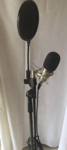 Hybrid C1 Microphone with Filter and Tripod Stand