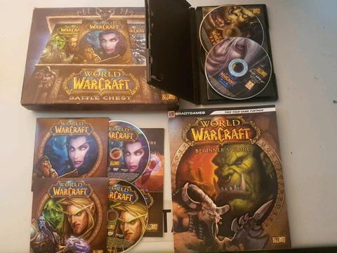 Warcraft III Reign of chaos + warcraft III Frozen throne plus world of warcraft battle chest for PC
