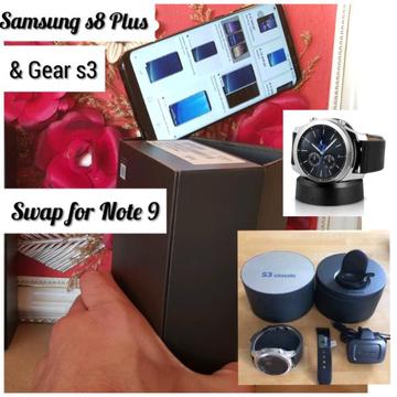 ✔Samsung S8 Plus & ✔Gear S3 ➡️Swap 4NOTE 9 only