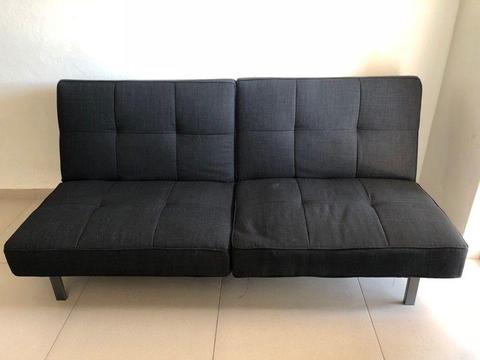 Black Fabric Sleeper Couch - 6 months old