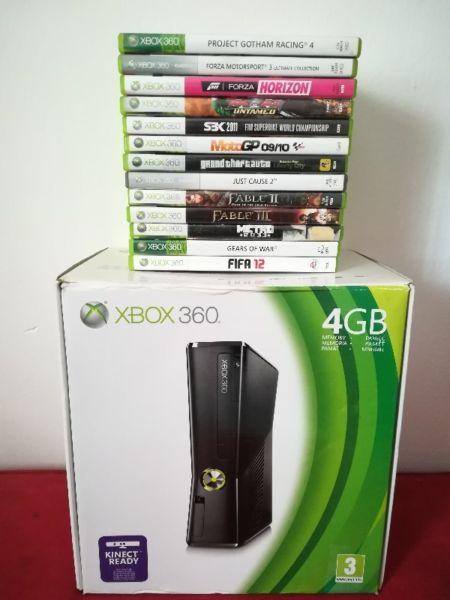 xbox 360 bundle games charge and play kit extra storage space etc