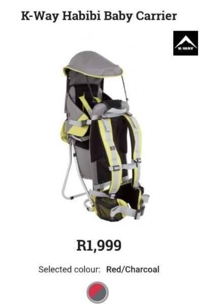 K-way Habibi Baby Carrier / Brand new R900