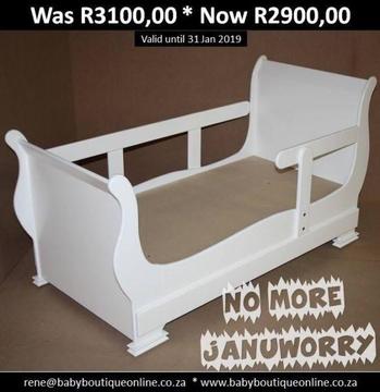 Special on sleigh toddler bed until 31 Jan