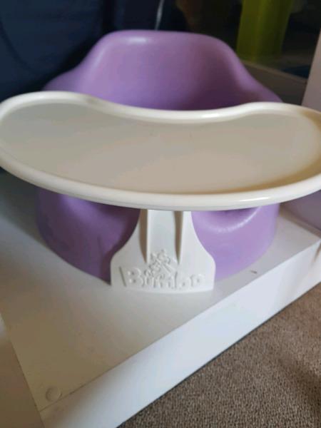 Purple Bumbo Seat WITH eating tray