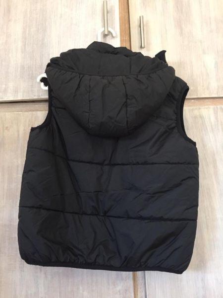 Black puffer gilet