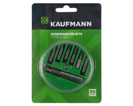 Kaufmann 7 Piece Screwdriver Bit Set