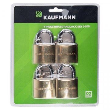 Lock Set Brass 4 Pce Kaufmann - 50Mm
