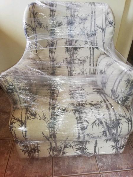 Newly restored vintage wingback rocking chair