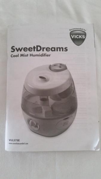 Vicks sweet dreams cool mist humidifier for sale