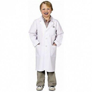 Medical White Lab Coats for Children, Safety Goggle, Kiddies White Lab Coats, Student Lab Coat