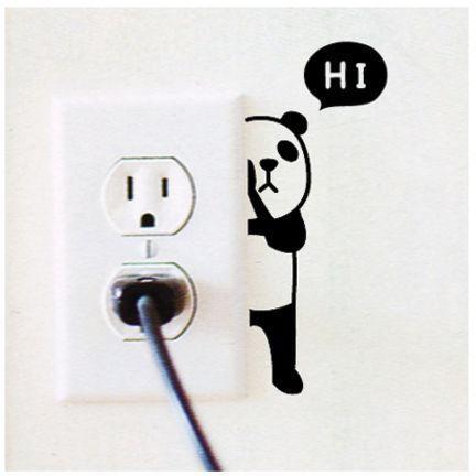 Panda Light / Power Switch Sticker x 2