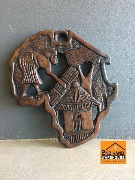 African continent wood carving