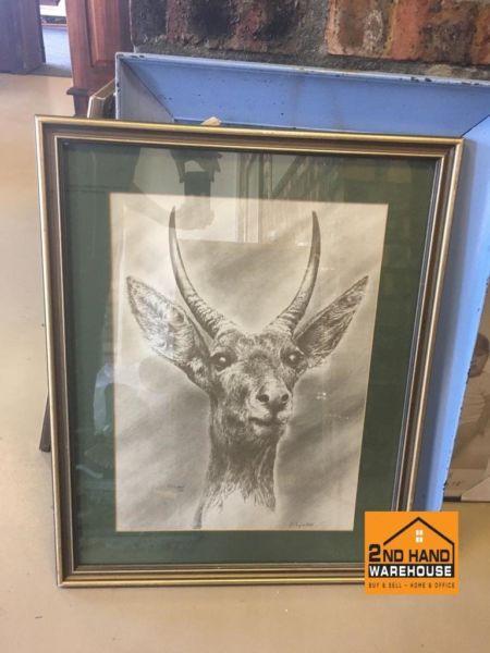 Antelope Painting in frame