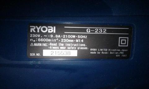 Mat-Weld 200 Inverter, Ryobi 2100 Watt 230mm 9 inch Grinder, Ryobi 2200 Watt 356mm Cut off Saw