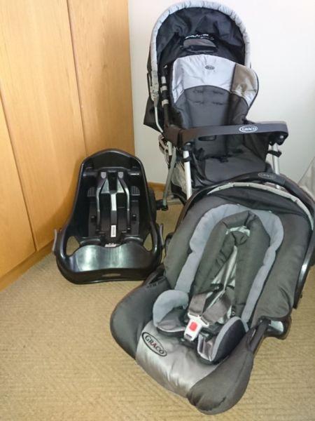 Graco Aero Sport Plus 2in1 Travel System Stroller & Car seat - excellent condition