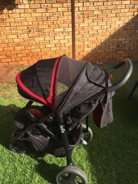 Joie Pram and base and car seat