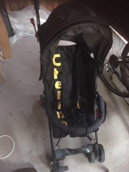 CHELINO STROLLER - BLACK AND YELLOW