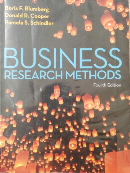 Business research methods textbook. blumberg 4th edition
