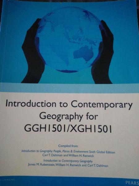 UNISA Geography Textbooks: GGH1501, GGH1502, GGH1503 Excellent condition