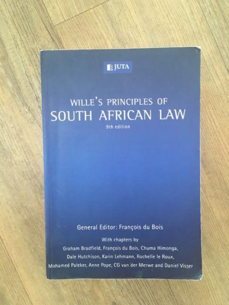 Wille's Principles of South African Law 9th Edition