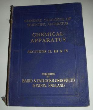 Chemical Apparatus - Sections II , III and IV 1929 . 1933