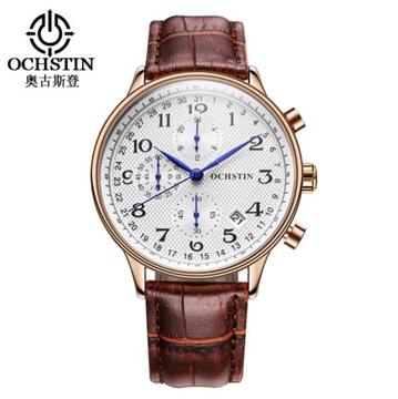 Ochstin 40mm Mens Quartz Chronograph Watch - Rose Gold or Stainless Steel