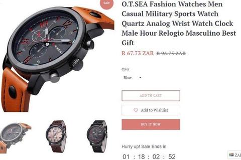 Men Casual Military Sports Watch