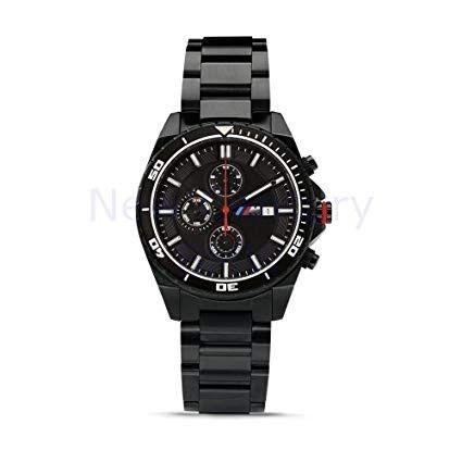 BMW Genuine Mens M Chronograph Watch - Black - Diameter 43 mm