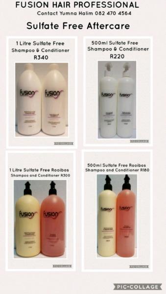 1Litre Sulfate Free Shampoo and Conditioner from Fusion Hair Professional