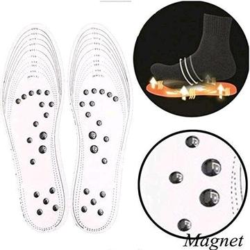 Pair Shoe Pads Magnetic Therapy Insoles Memory Cotton Massager Pain Relief Health Care Men Women