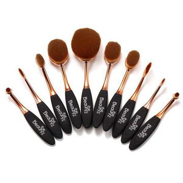 BLACK FRIDAY DEAL Oval Brush Set | 10pcs Rose Gold Oval Makeup Brush Set