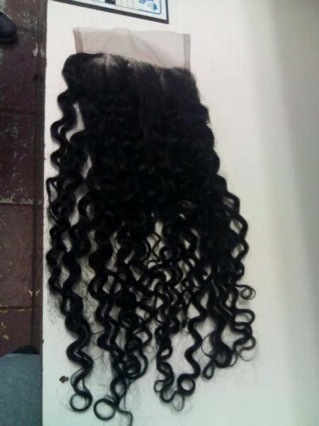 Brazilian 3in1 Deep Wave 18inch Natural wth Closure 12 inches on sale