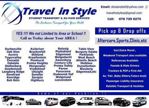 all Schools and Areas Transport now available