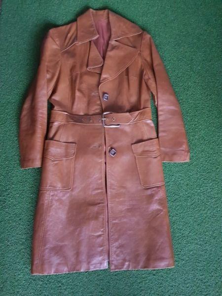 VINTAGE - Leather trench coat