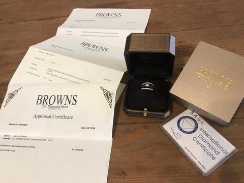 Brown Engagement and Wedding Bands (Eternity)