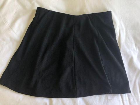 Black velvet skirt