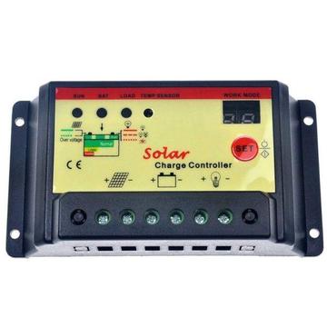 10A Solar Charge Controller - LCD Display With Dual USB Ports - 12V-24V - PWM