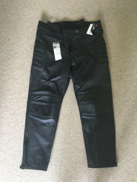 Leather motorbike protective trousers