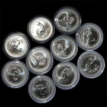 10X Krugerrand 1oz 99.99% Pure Silver encapsuled in acrylic protective holder