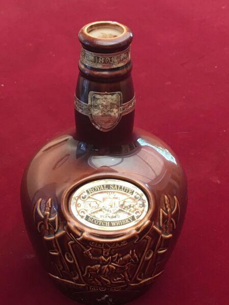 Royal Salute Scotch Whisky ceramic decanter