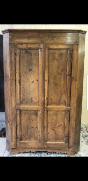 Old antique corner cupboard